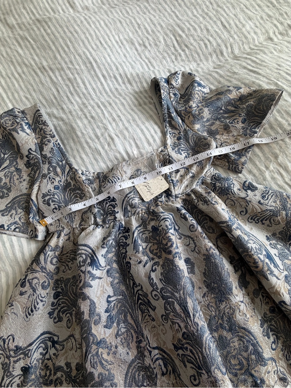 NWT Free People Blue Elegant Blouse - Picture 5 of 10